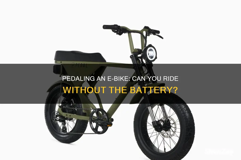 can you use electric bike without battery