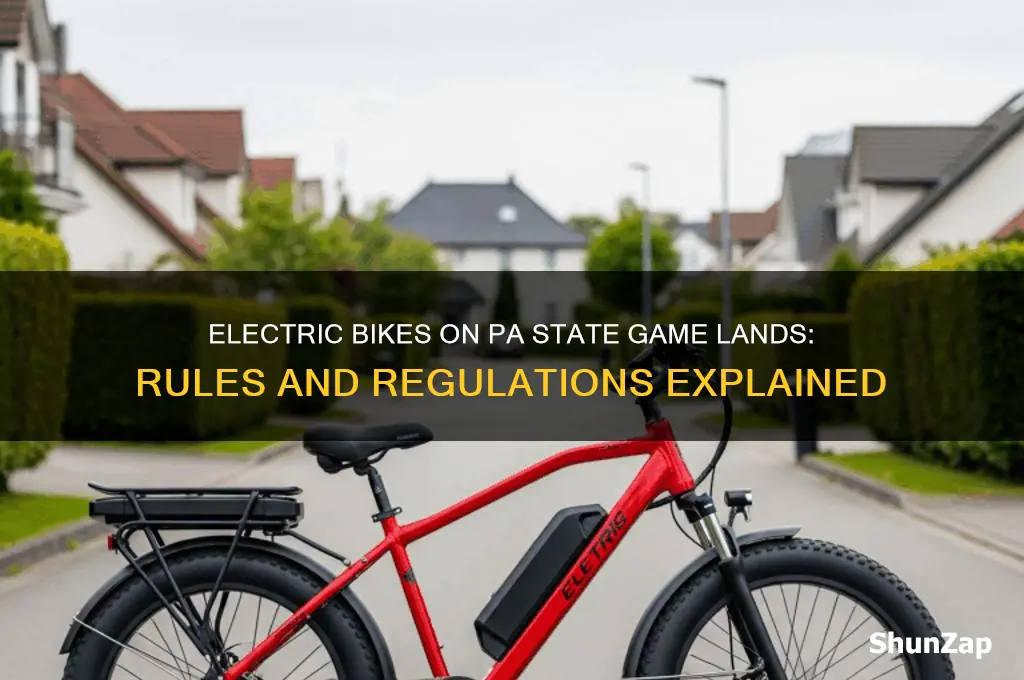 can you use electric bikes on pa state game lands