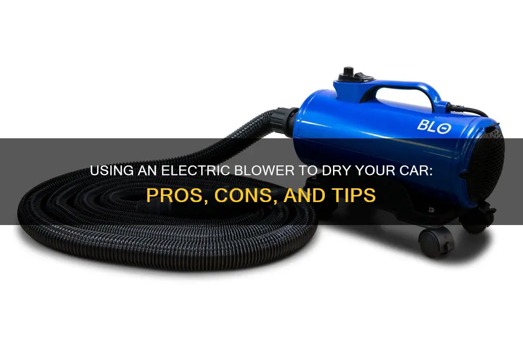 can you use electric blower to dry car