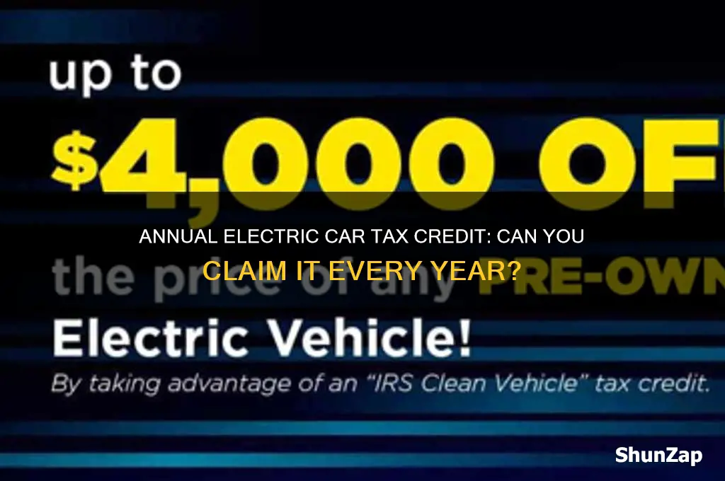 can you use electric car credit every year