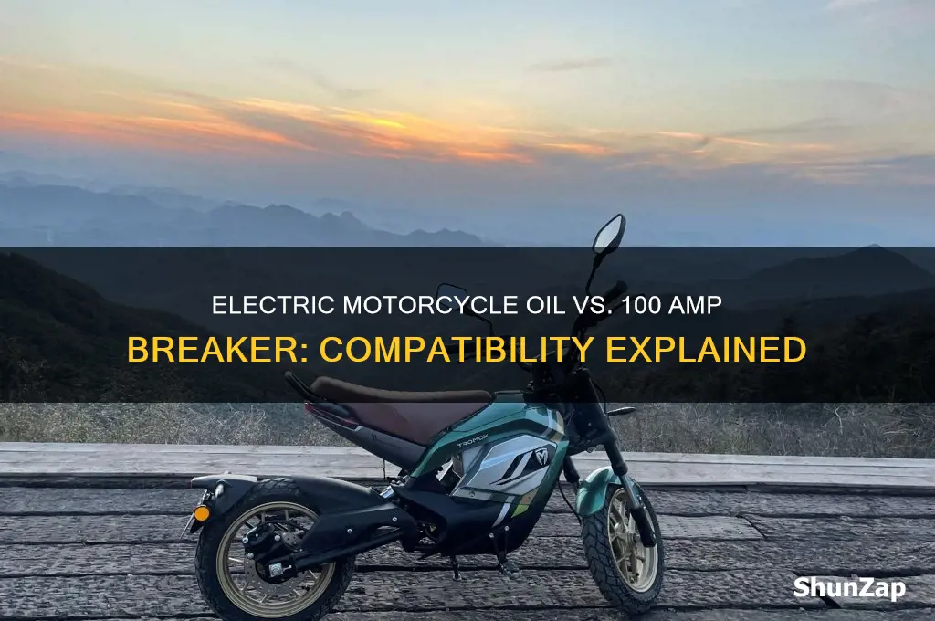 can you use electric motorcycle oil in 100 amp breaker