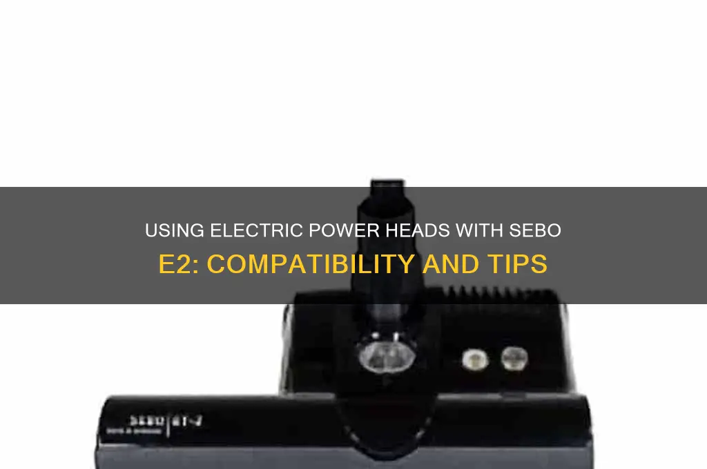 can you use electric power head with sebo e2