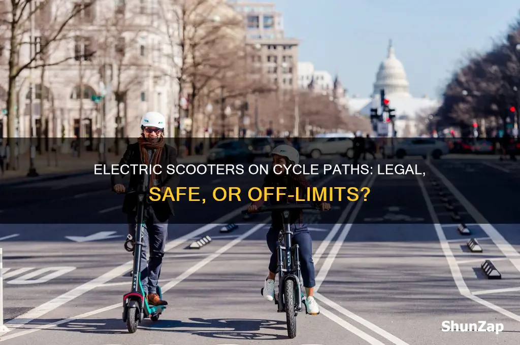 can you use electric scooters on cycle paths