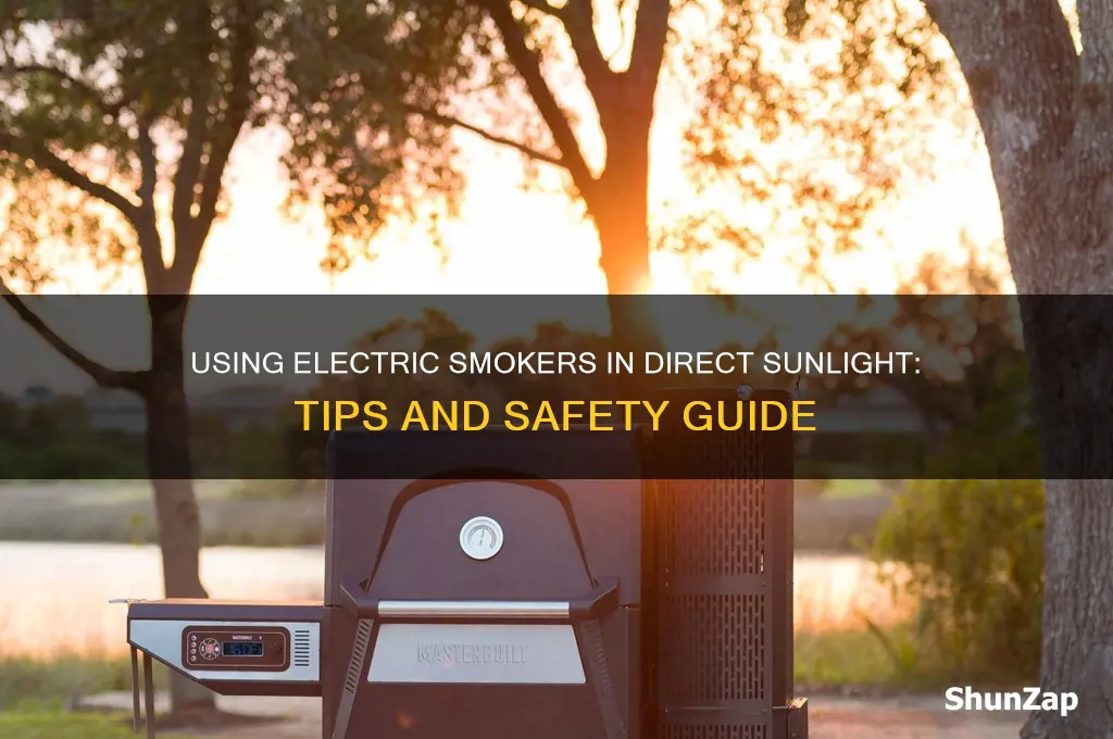 can you use electric smoker in direct sunlight