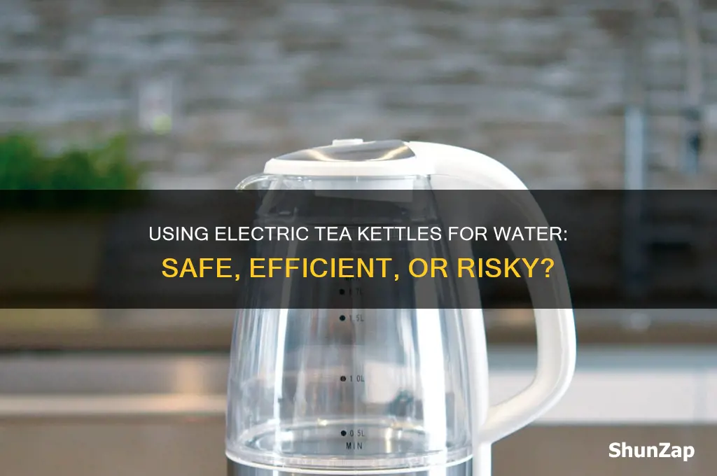 can you use electric tea kettle for water