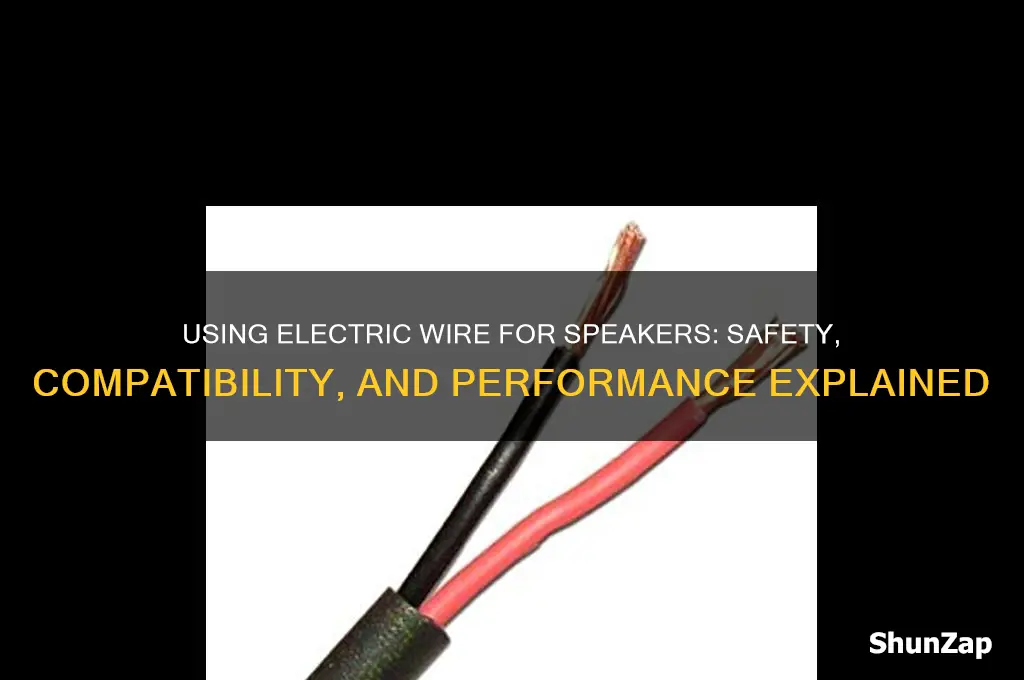 can you use electric wire for speakers