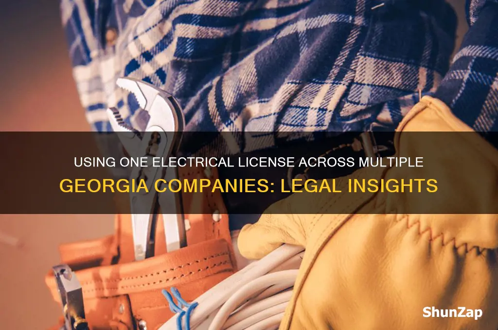 can you use electrical license for multiple companies in georgia