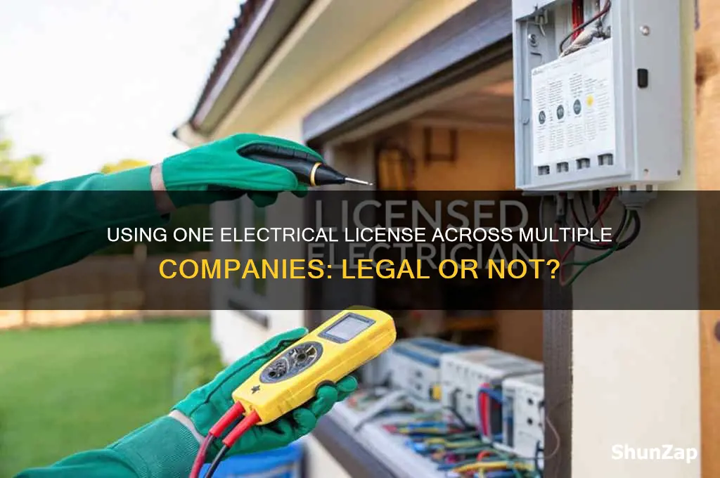 can you use electrical license for multiple companies