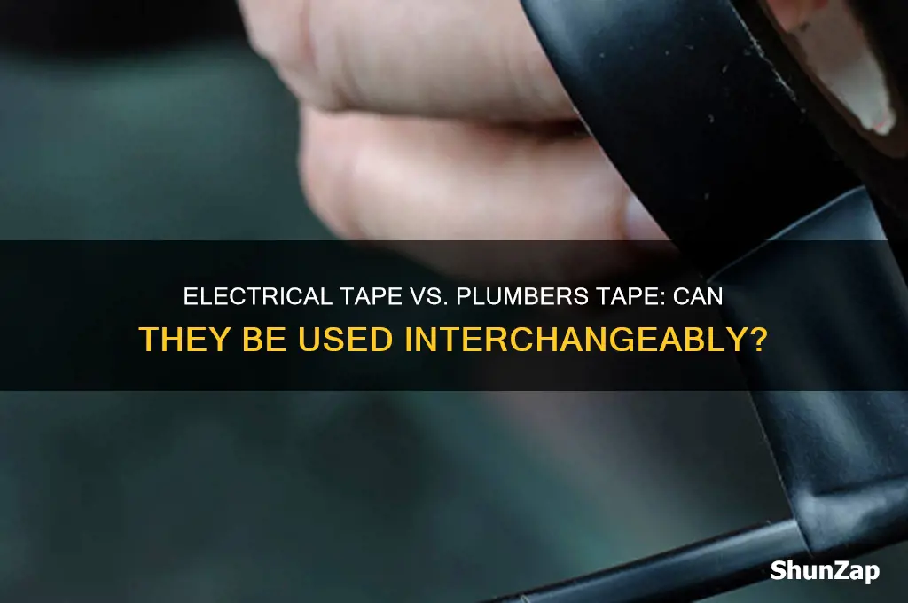 can you use electrical tape as plumbers tape