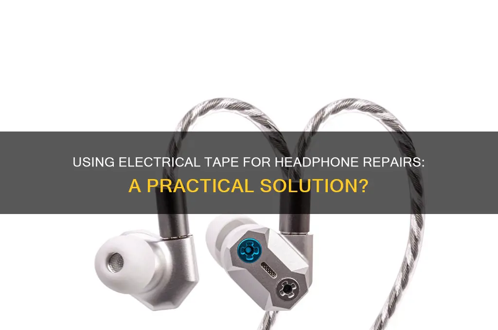 can you use electrical tape for headphones