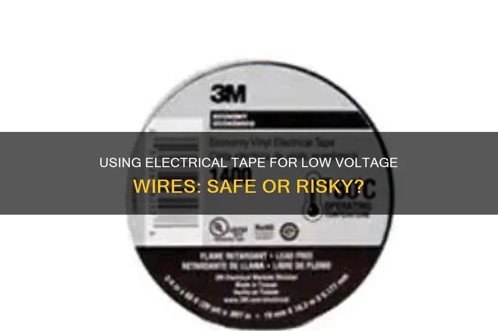 can you use electrical tape for low voltage wire
