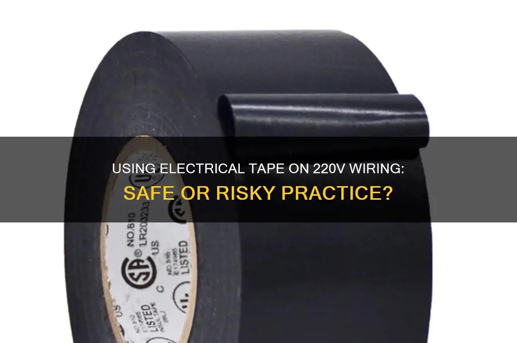 can you use electrical tape on 220