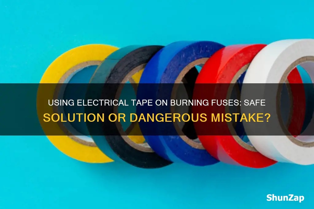 can you use electrical tape on burning fuse