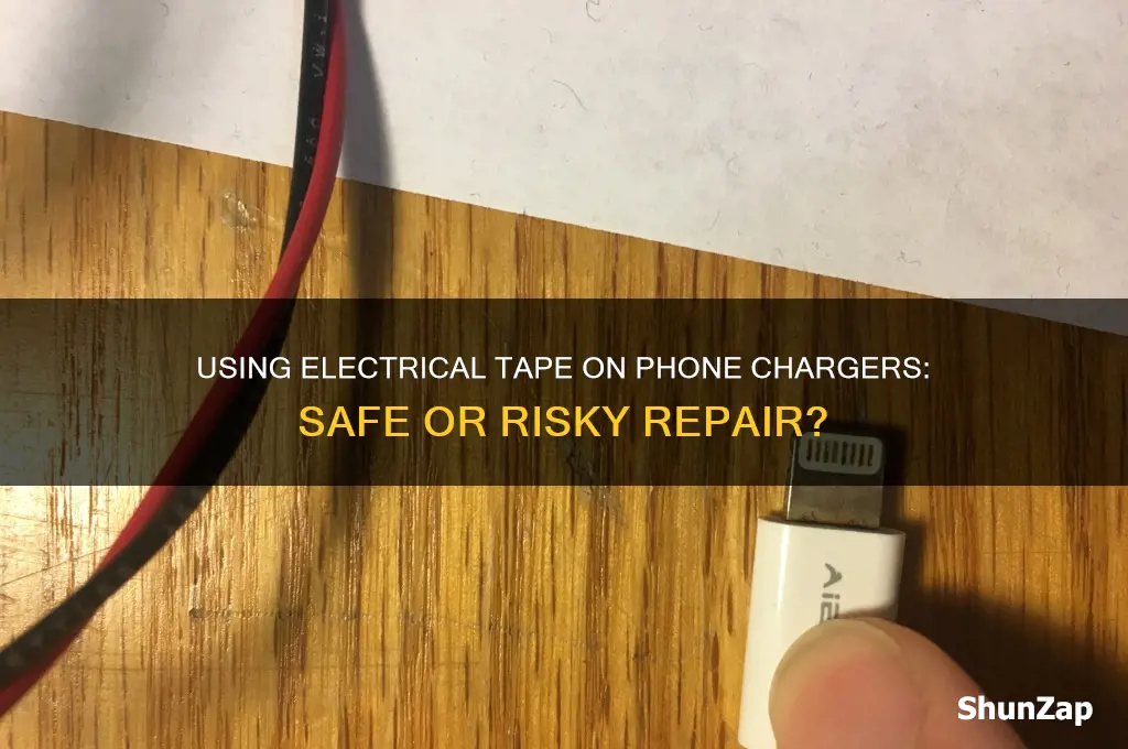can you use electrical tape on phone chargers