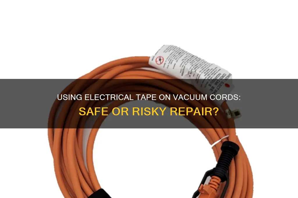 can you use electrical tape on vacuum cord