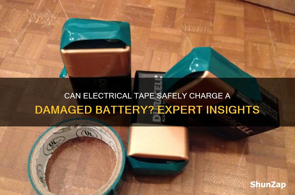 can you use electrical tape to charge a damaged battery