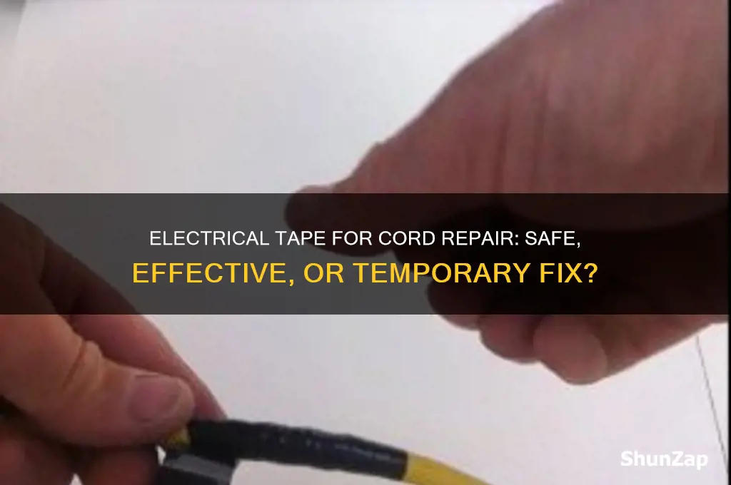 can you use electrical tape to repair a cord