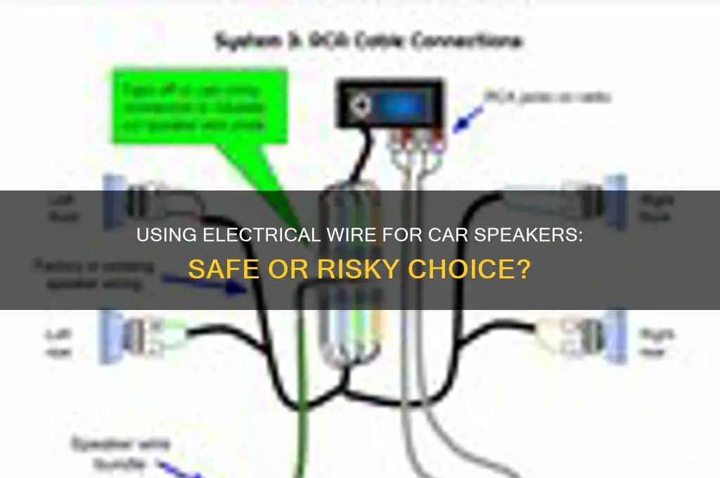 can you use electrical wire for car speakers