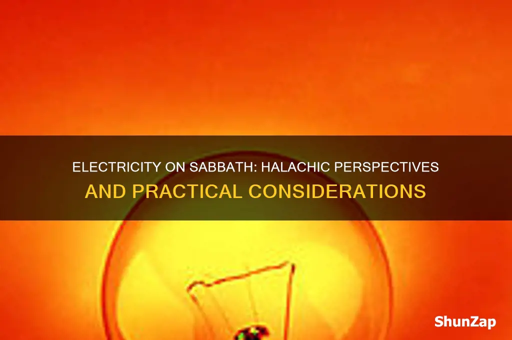 can you use electricity on sabbath