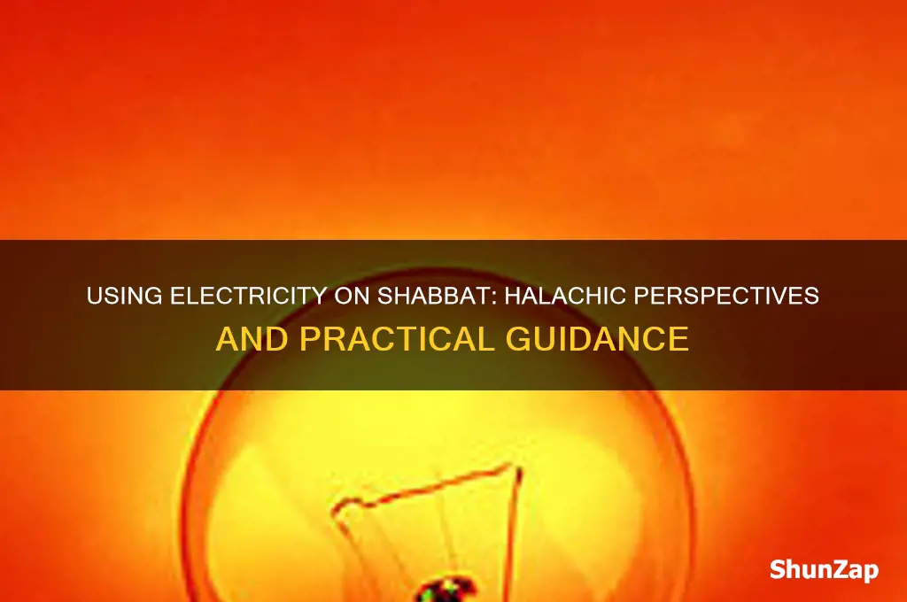 can you use electricity on shabbat