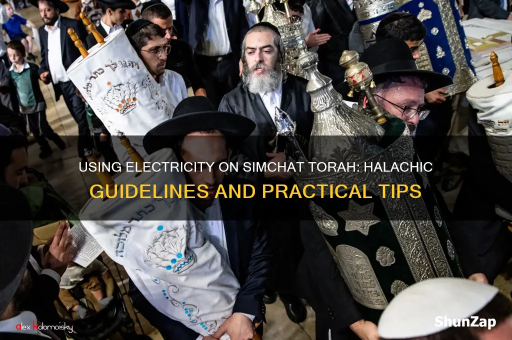 can you use electricity on simchat torah