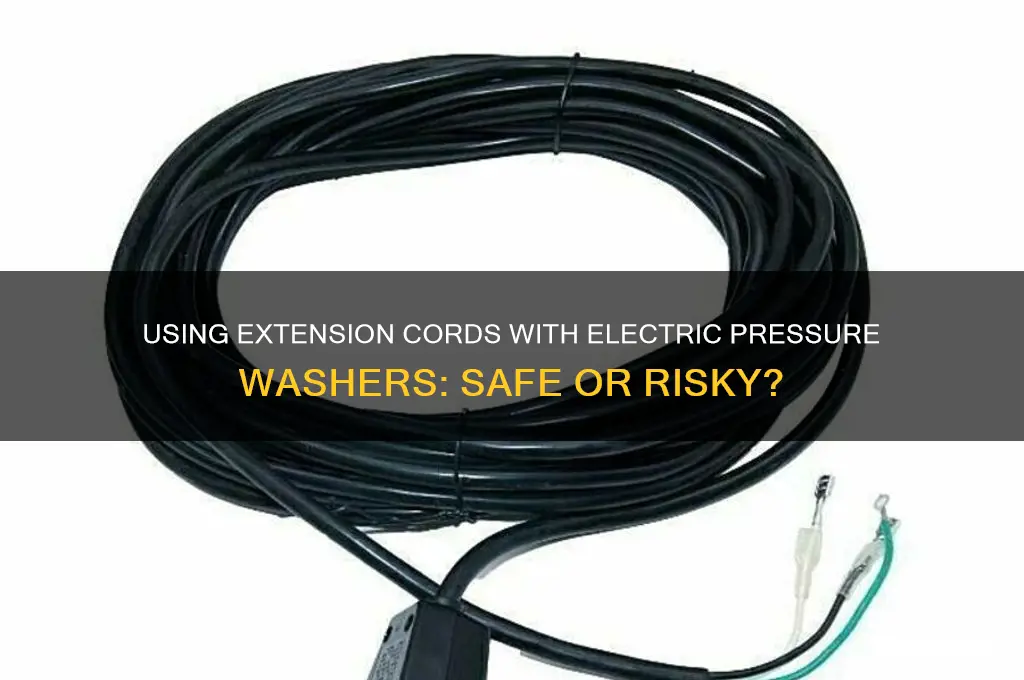 can you use extension cord with electric pressure washer
