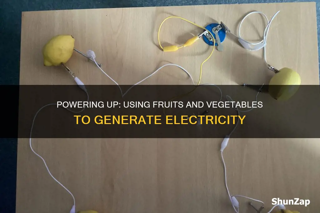 can you use fruits or vegetables for electricity