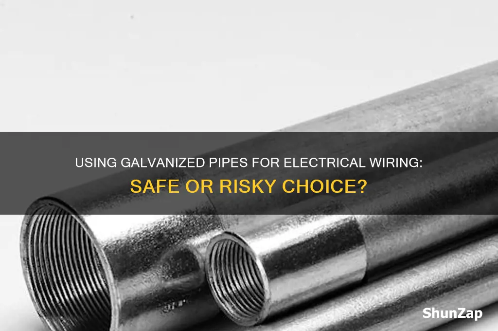 can you use galvanized pipe for electrical