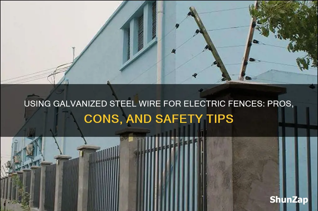 can you use galvanized steel wire for electric fence