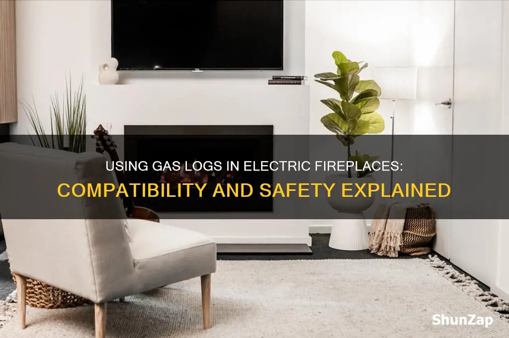 can you use gas logs in electric fireplace