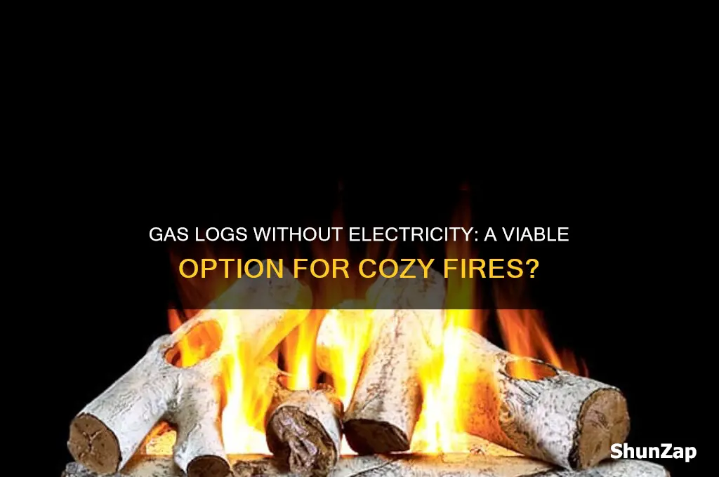 can you use gas logs without electricity
