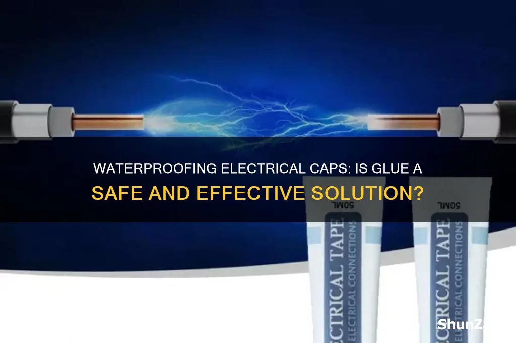 can you use glue to waterproof electrical caps
