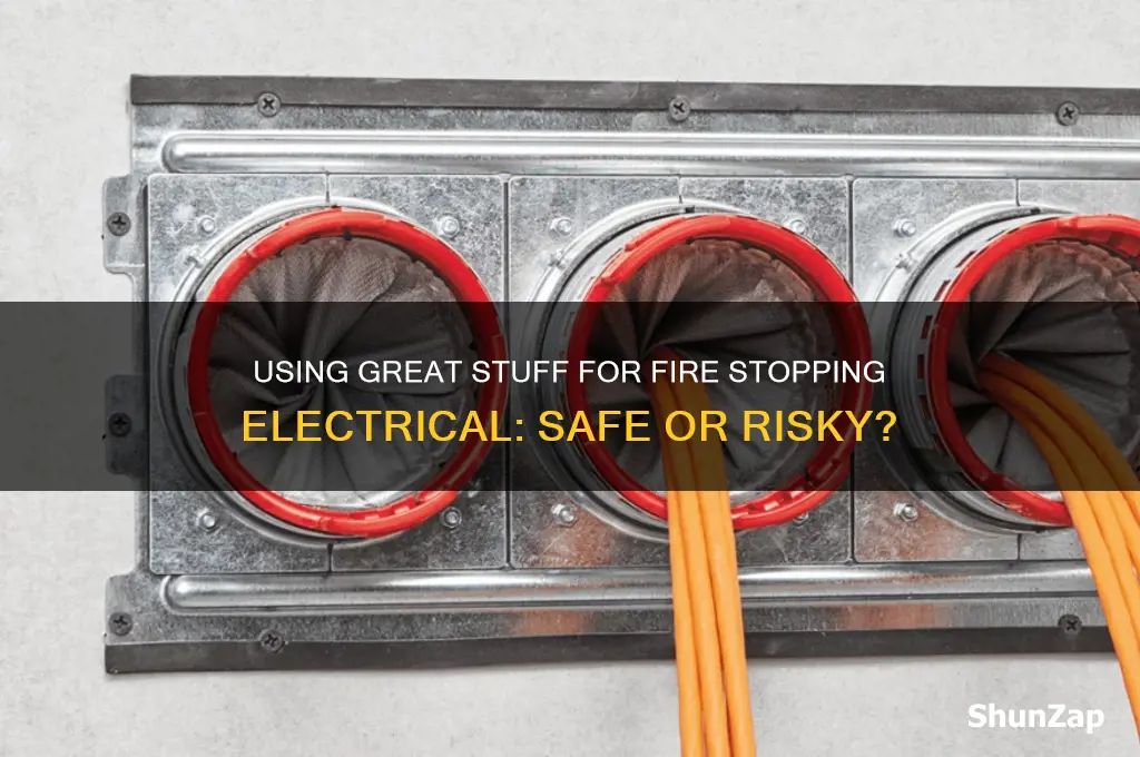 can you use great stuff for fire stopping electrical