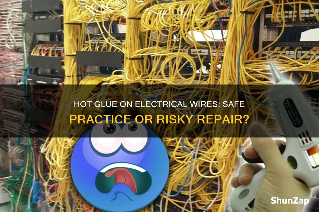 can you use hot glue on electrical wires