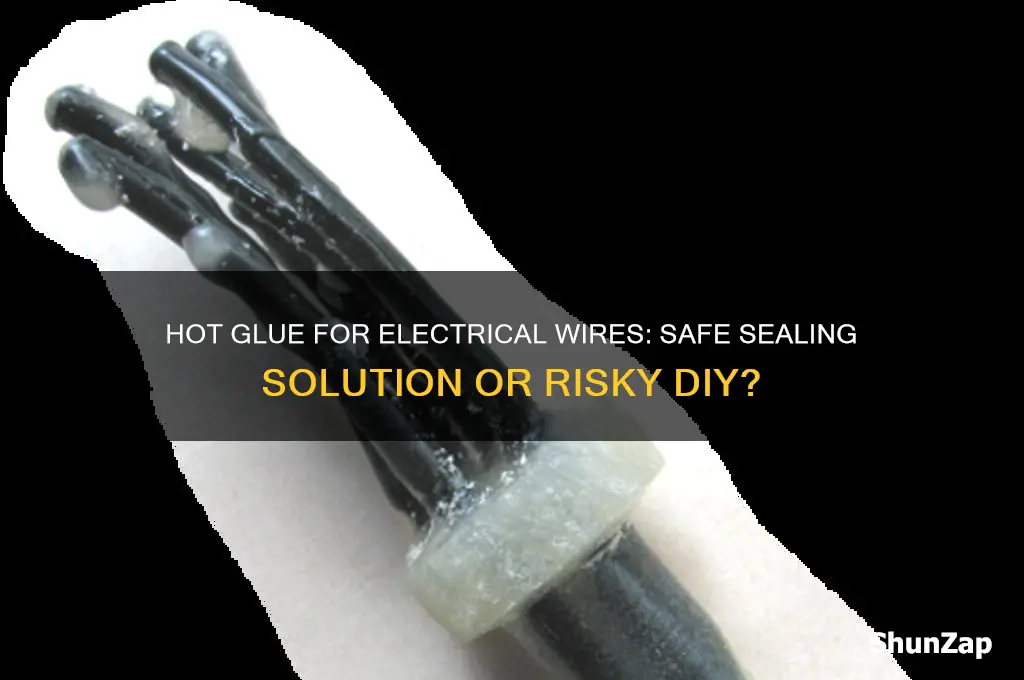 can you use hot glue to seal electrical wires