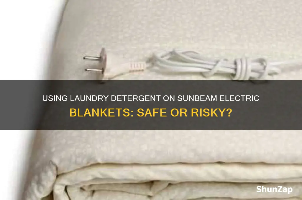 can you use laundry detergent for sunbeam electric blanket