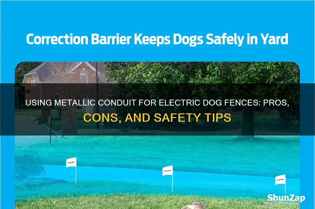 can you use metallic conduit for electric dog fence
