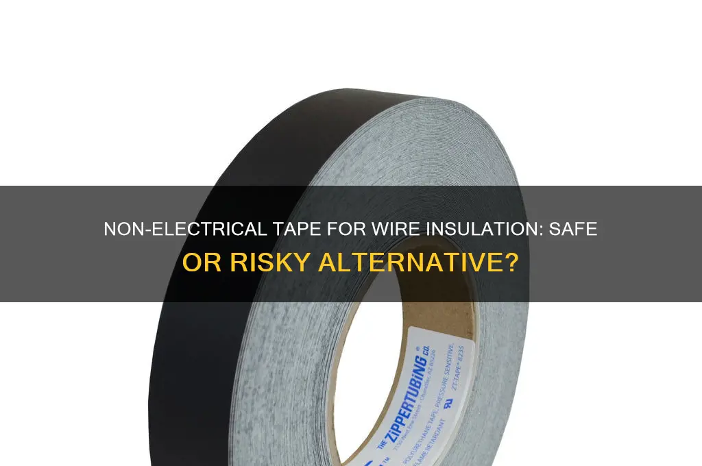 can you use non electrical tape to insulate wire