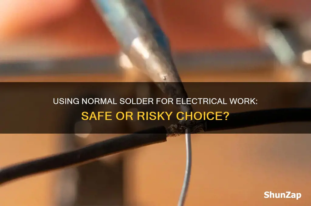 can you use normal solder in electrical work