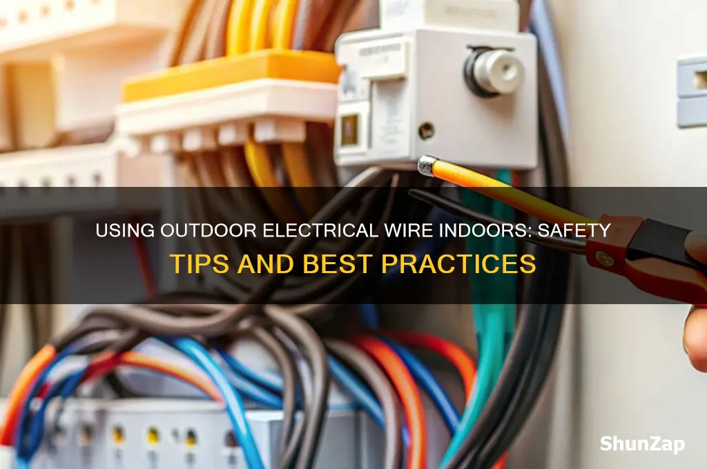 can you use outdoor electrical wire indoors