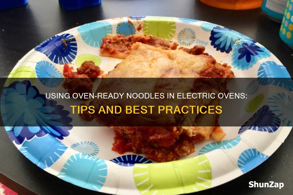 can you use oven ready noodles in an electric oven