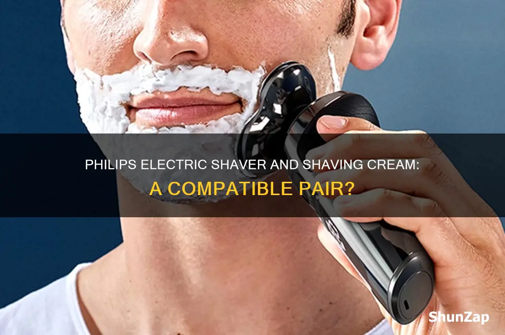 can you use philips electric shaver with shaving cream