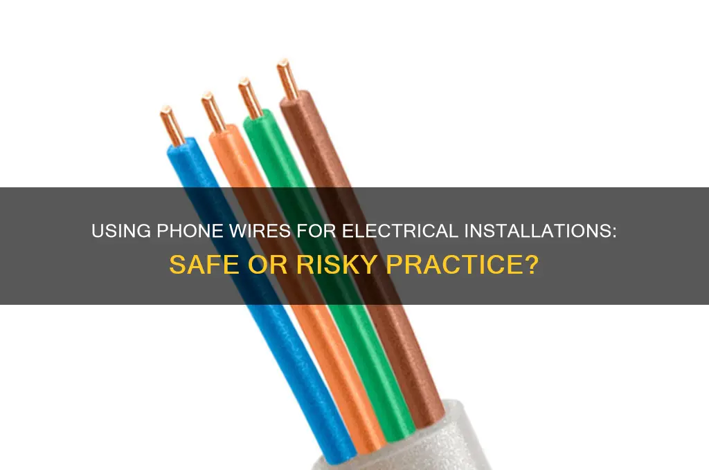 can you use phone wires for electrical installation