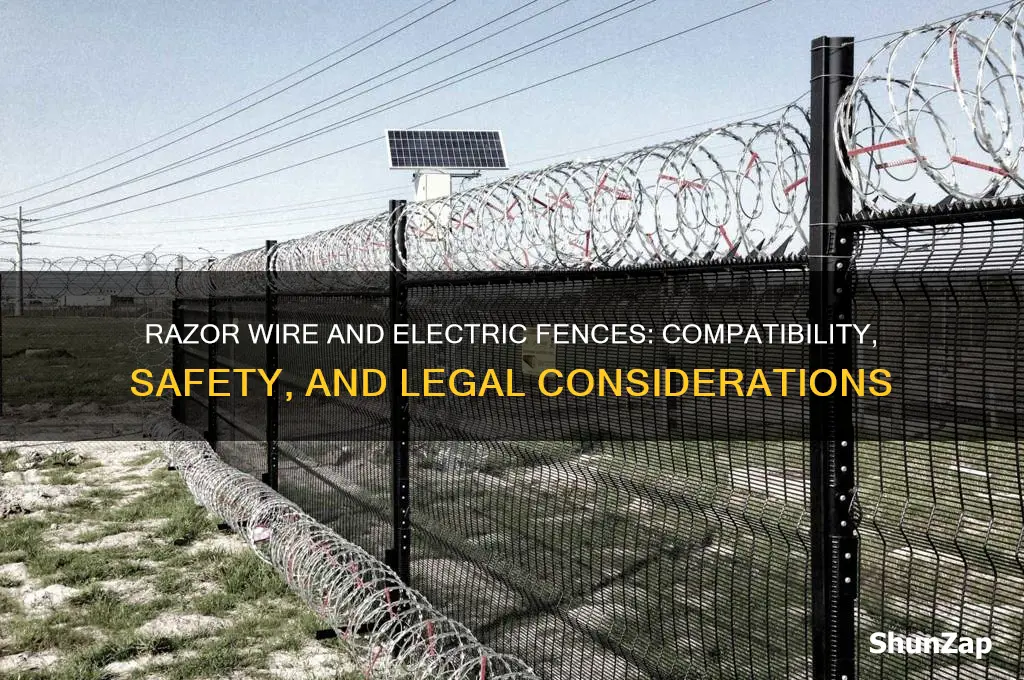 can you use razor wire for an electric fence