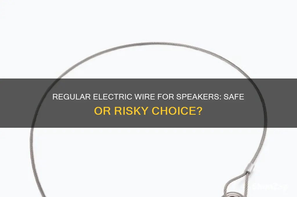 can you use regular electric wire for speakers