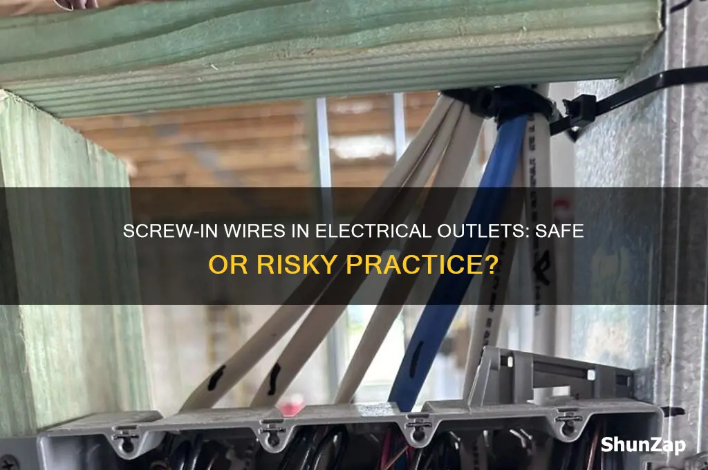 can you use screw in wires in electrical outlet