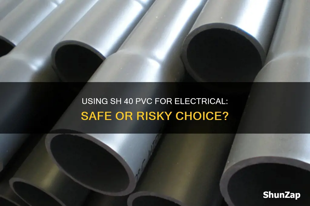 can you use sh 40 pvc for electrical