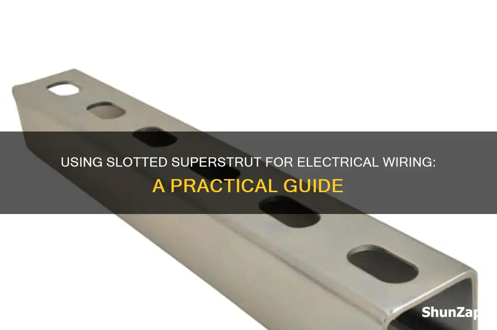 can you use slotted superstrut to run electrical wiring through