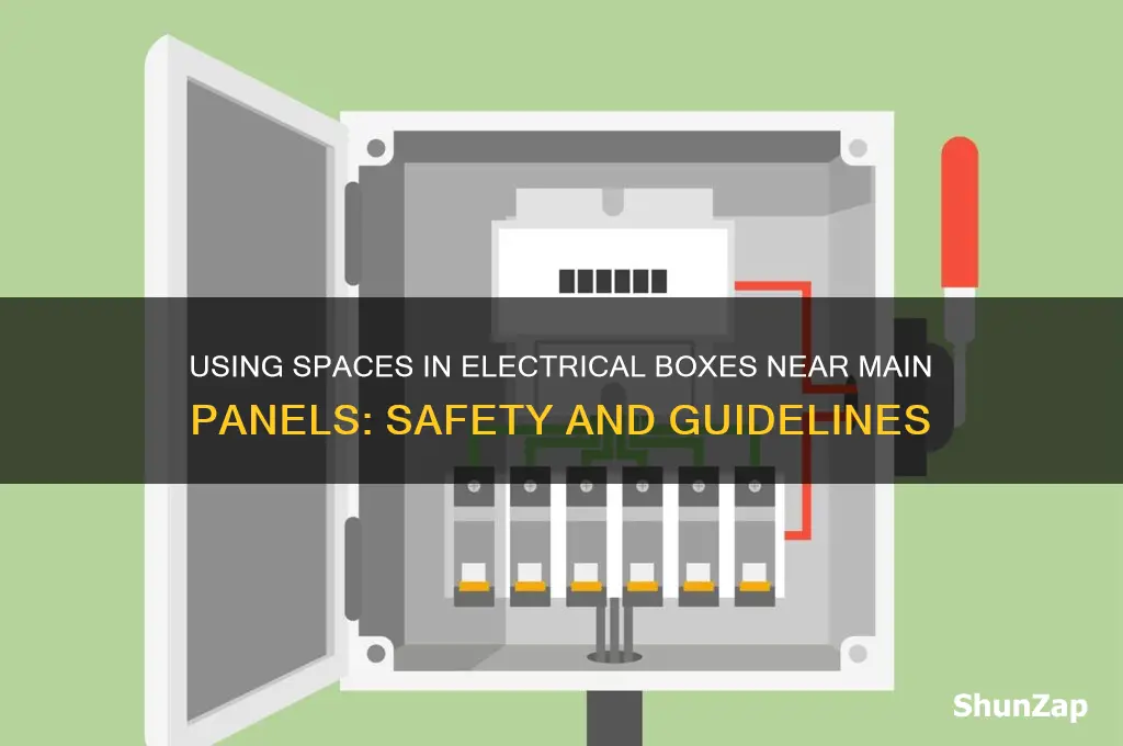 can you use spaces in electrical box next to main