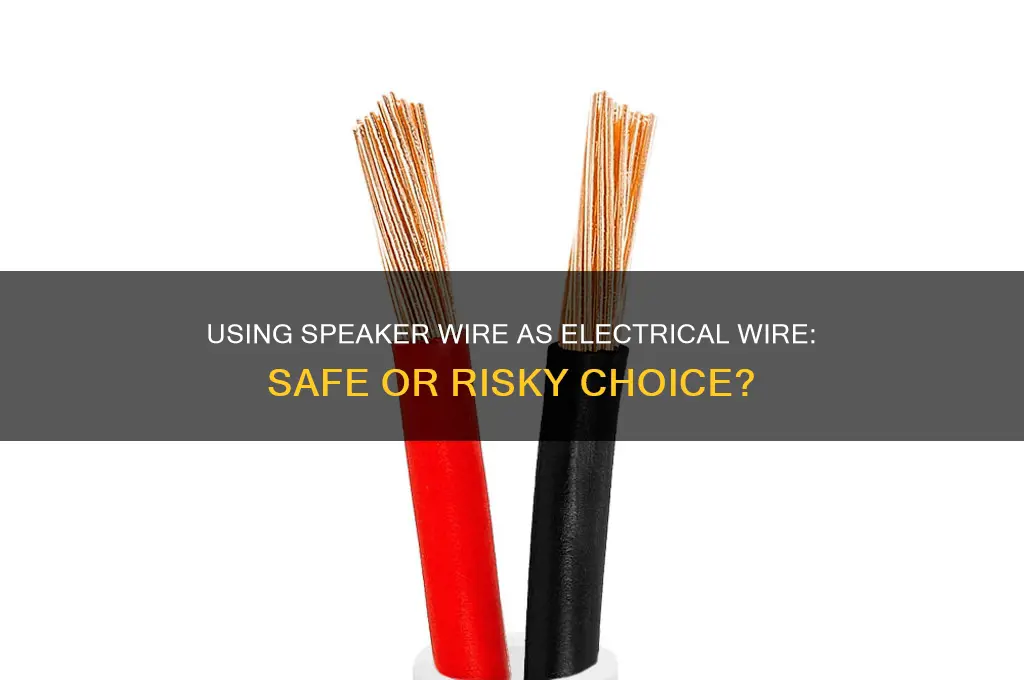 can you use speaker wire as electrical wire